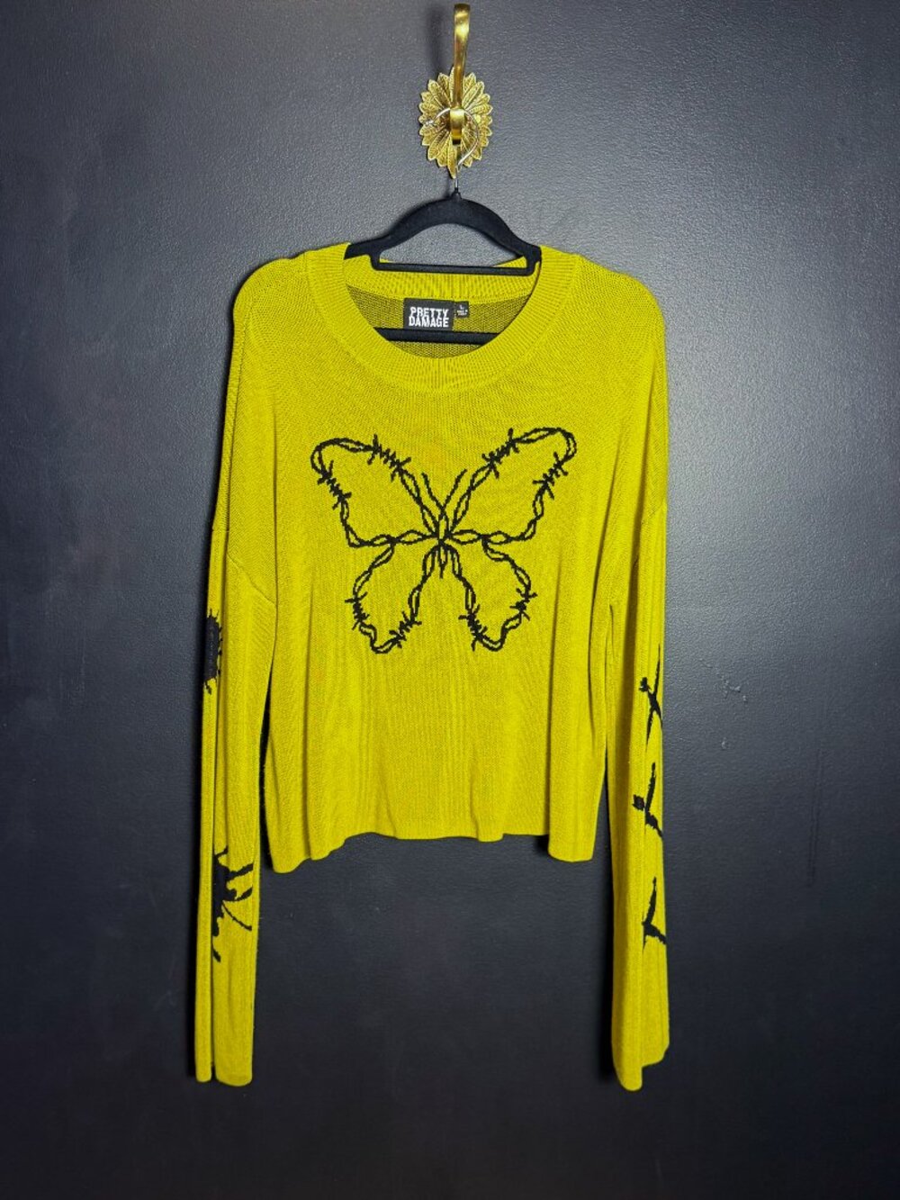 Barbed Wire Butterfly Sweater